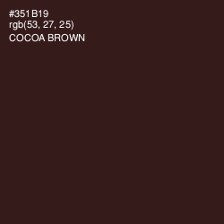 #351B19 - Cocoa Brown Color Image
